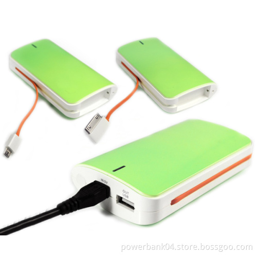 Power bank 6600mAh Buit-in iPhone,Micro output cable